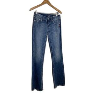 Silver Jeans Aiko regular bootcut women’s blue denim stretch jeans size 27 x 33